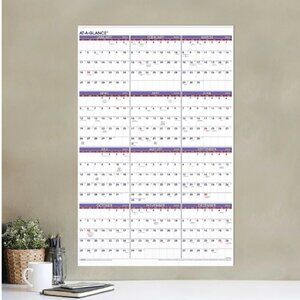 AT-A-GLANCE® 2026 Yearly Wall Calendar, Extra Large, 24" x 36"